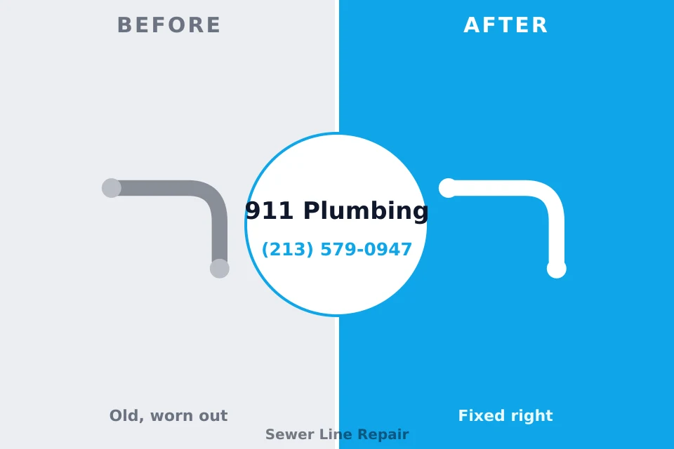 Before and after: plumbing repair Martinsville, NJ